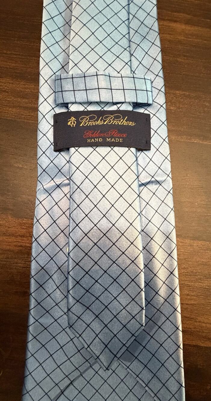 NWT Brooks Brothers Golden Fleece Silk Tie Blue Striped Pattern Italy USA